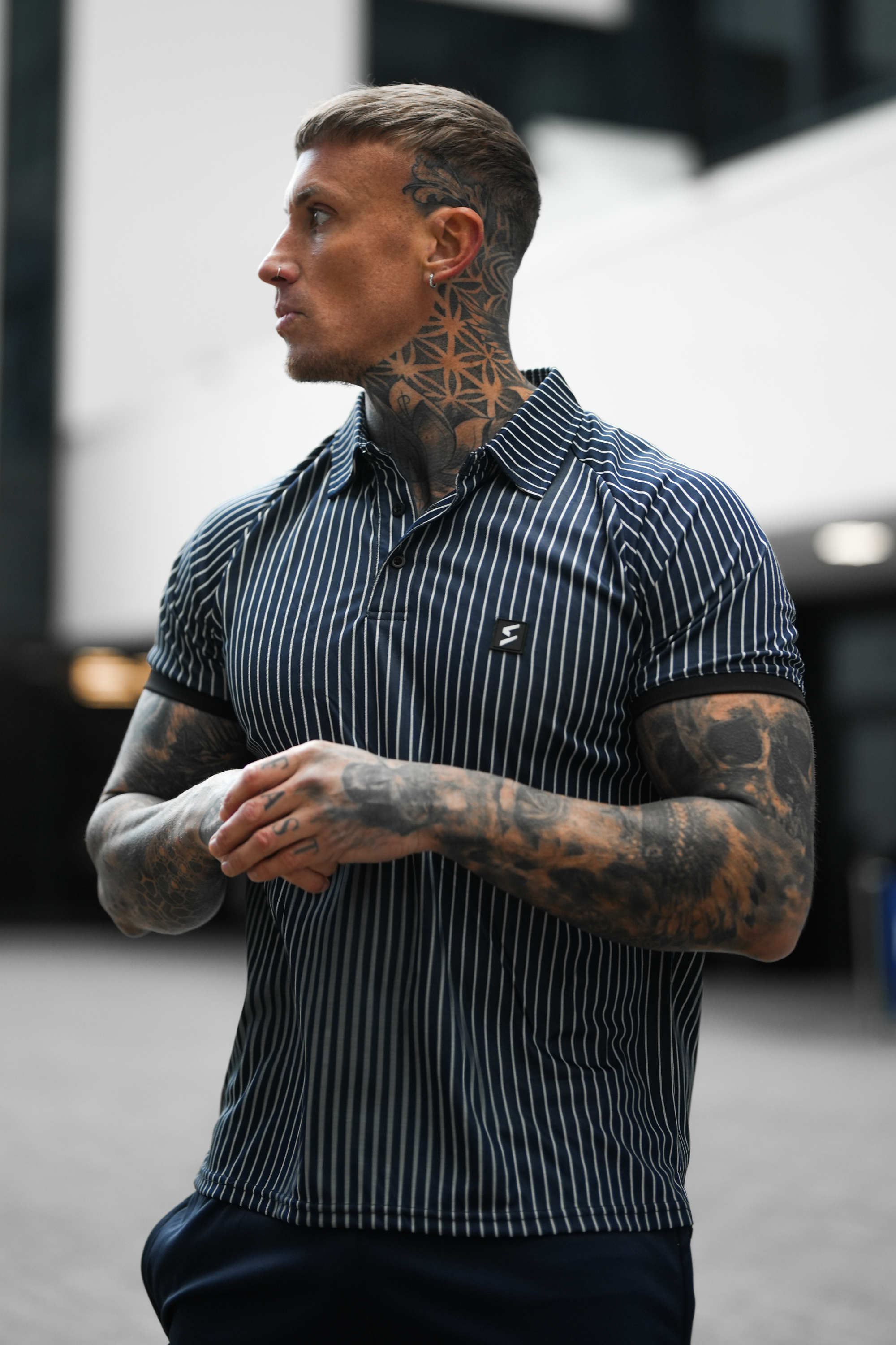 SPD Navy Stripe Polo